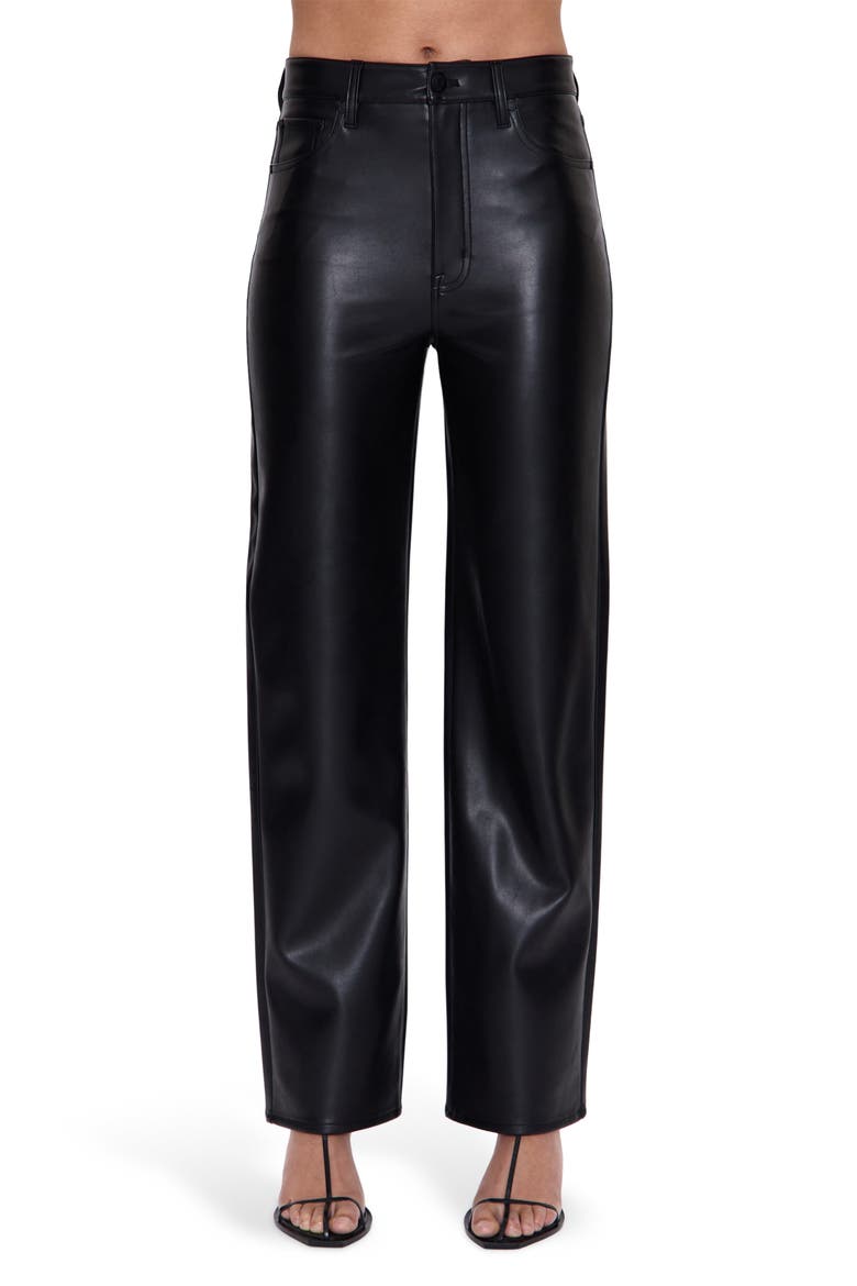 Cassie Coated Straight Leg Jeans, Main, color, ONYX