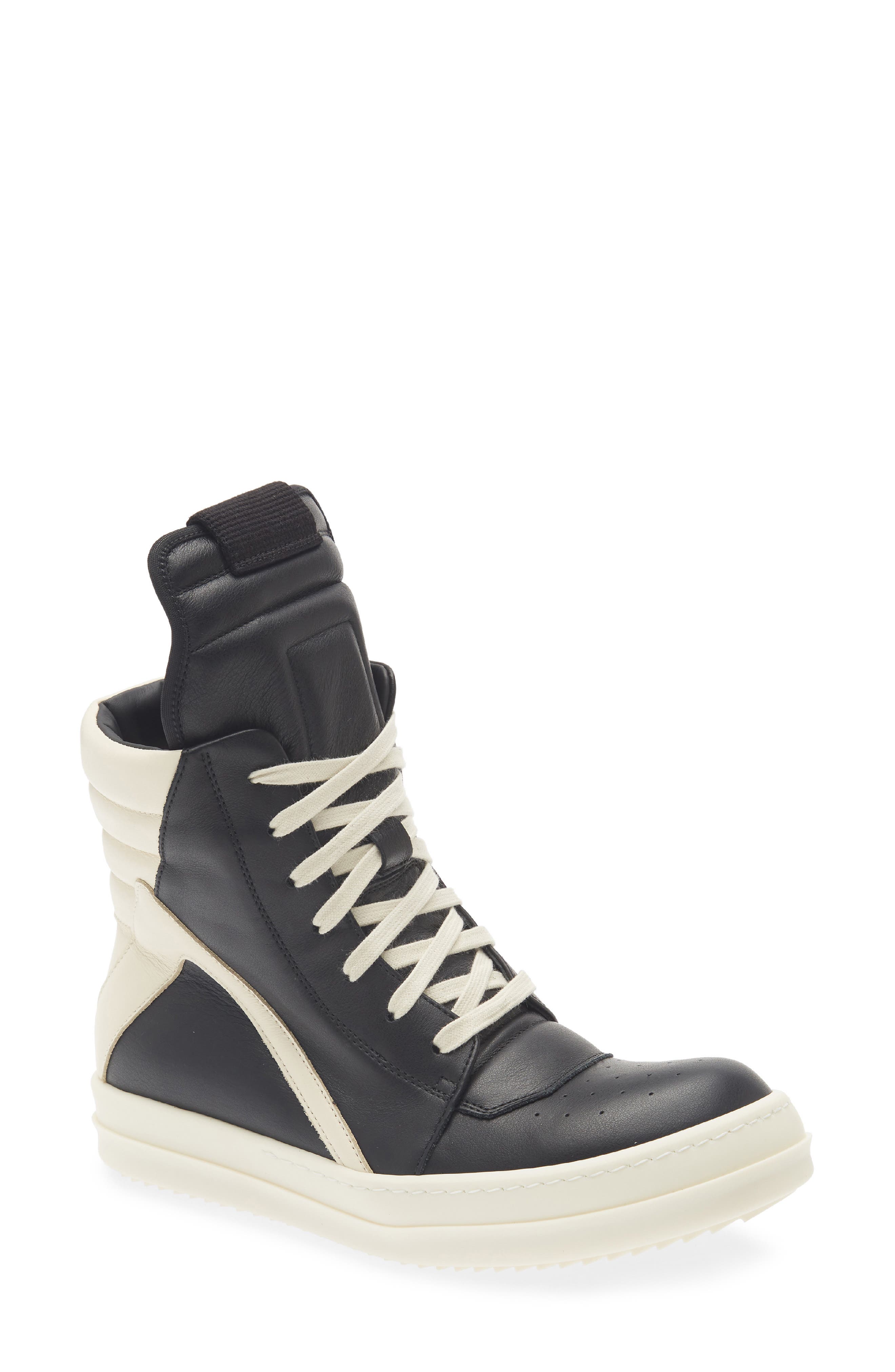 Geobasket High Top Sneaker, Main, color, BLACK/ MILK/ MILK
