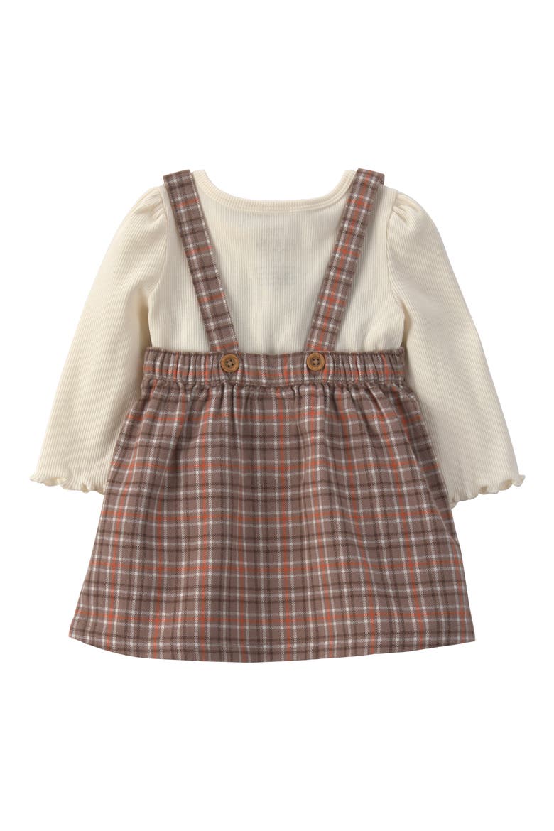 Kids' Jumper & Long Sleeve Top Set, Alternate, color, BROWN PLAID