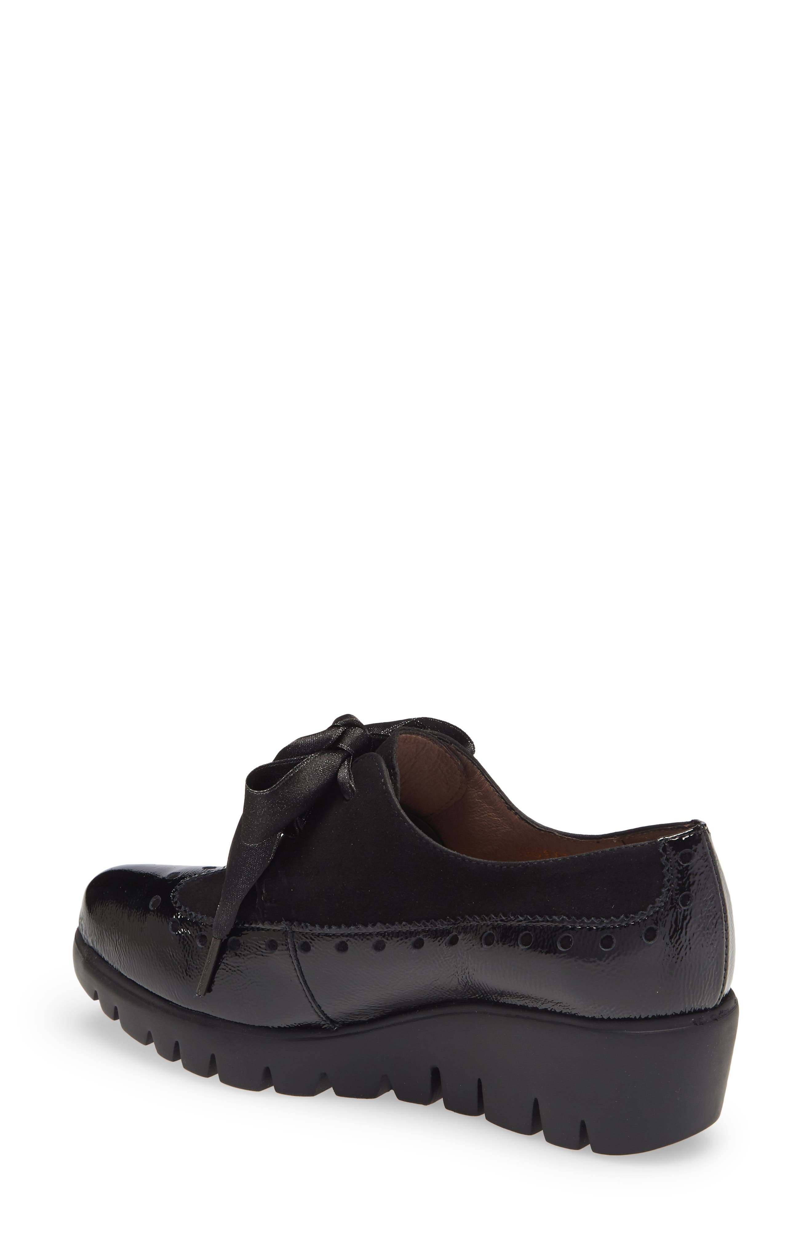 Wonders Ribbon Lace Derby Wedge, Alternate, color, 