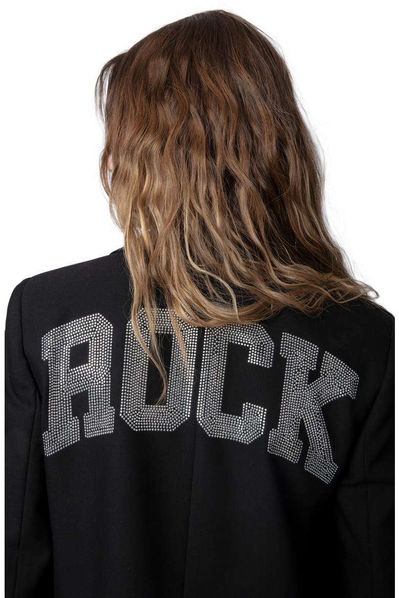 Viva Rock Strass Blazer, Alternate, color, NOIR