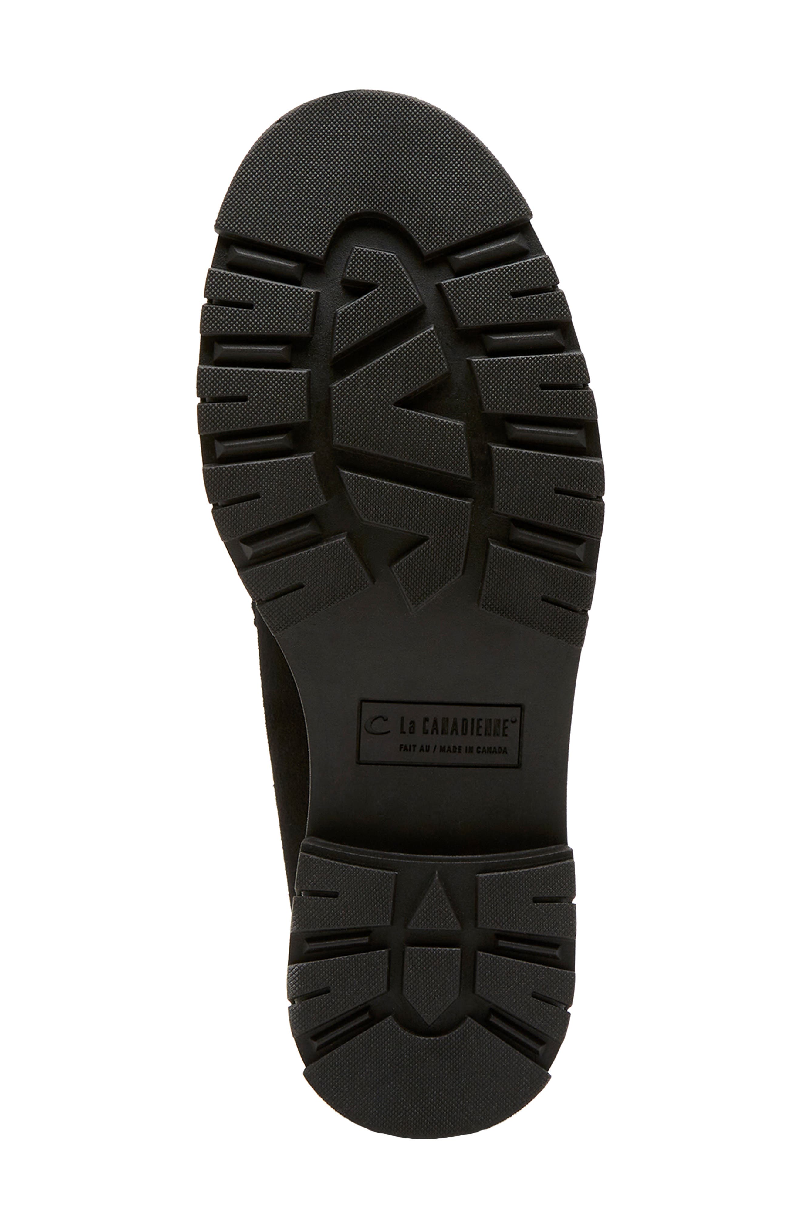 La Canadienne Donny City Dry<sup>™</sup> Waterproof Genuine Shearling Penny Loafer, Alternate, color, Black Suede