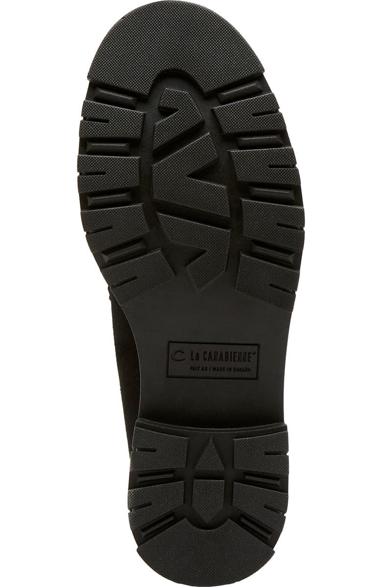 La Canadienne Donny City Dry<sup>™</sup> Waterproof Genuine Shearling Penny Loafer, Alternate, color, Black Suede