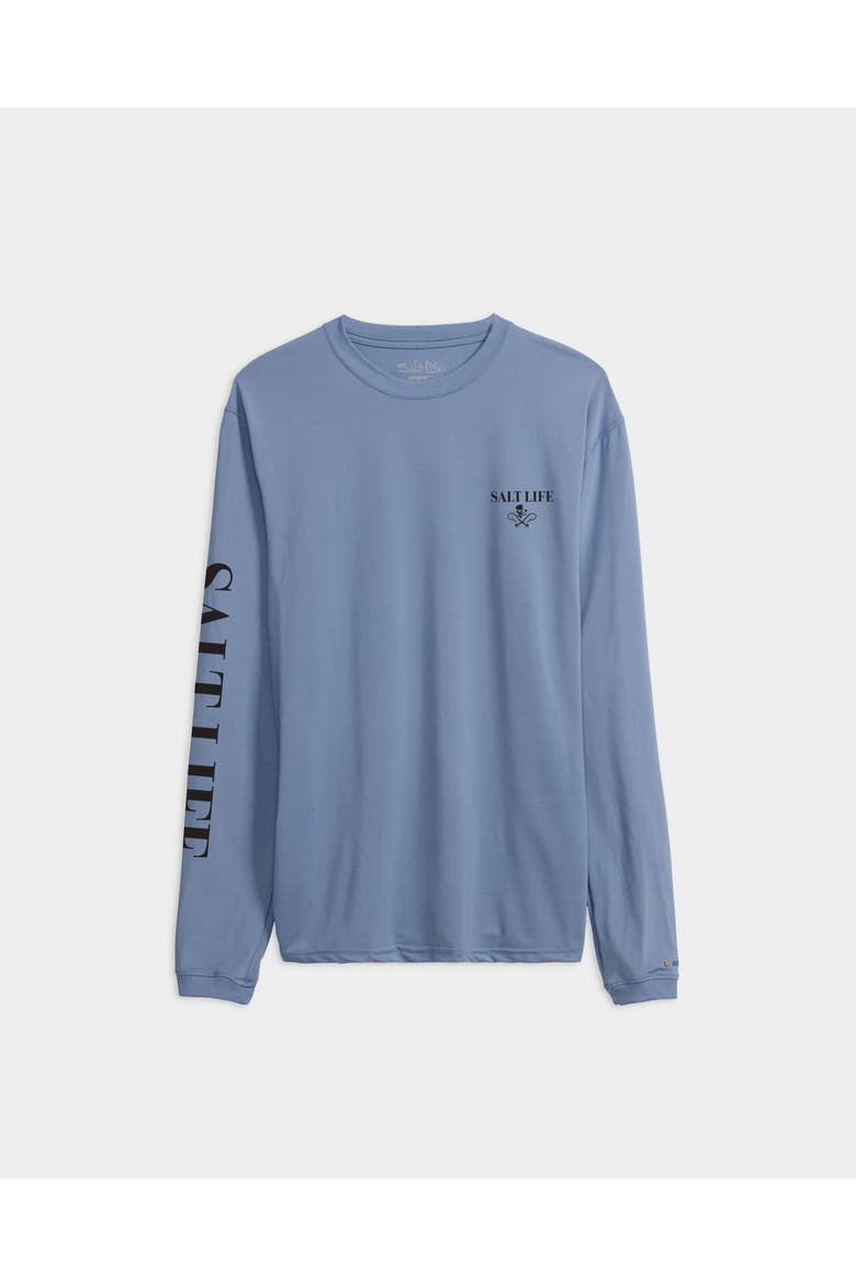 Boneyard Long Sleeve SLX Performance Tee, Main, color, Harbor Blue Heather
