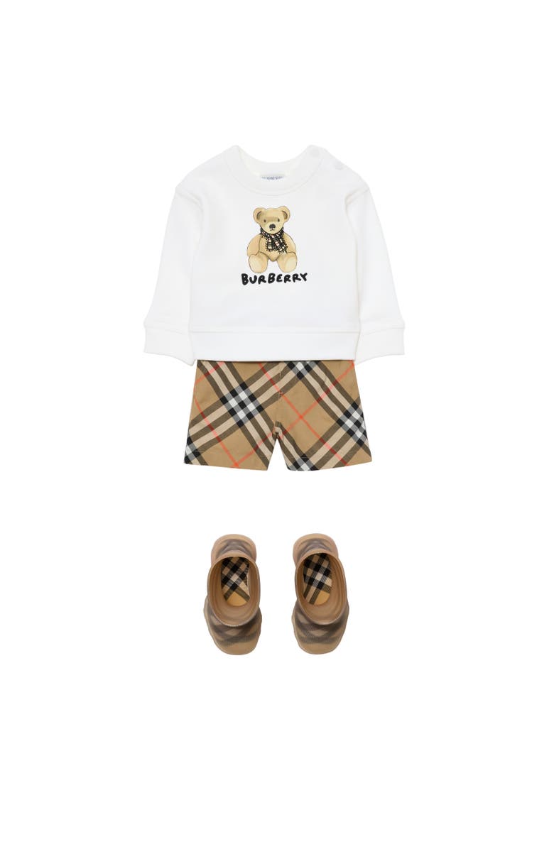 Burberry Thomas Bear Cotton Sweatshirt, Alternate, color, White