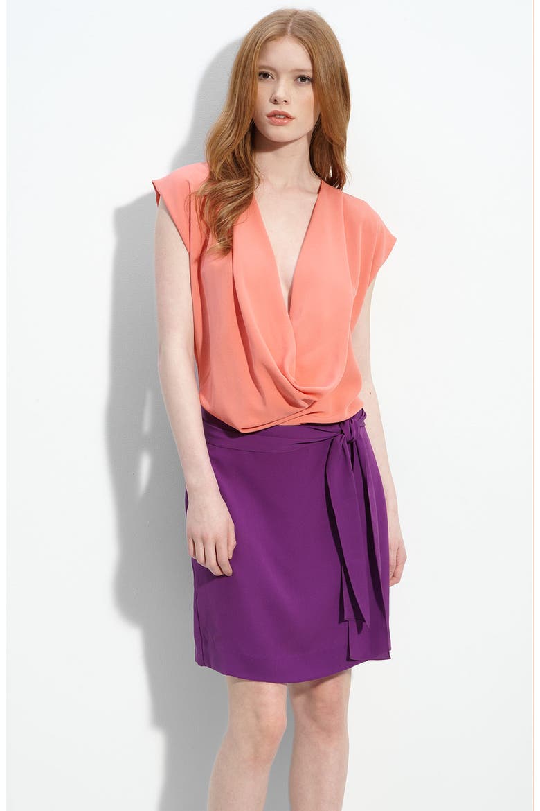 'Reara' Colorblock Dress, Main, color, CANDY/ CURRANT
