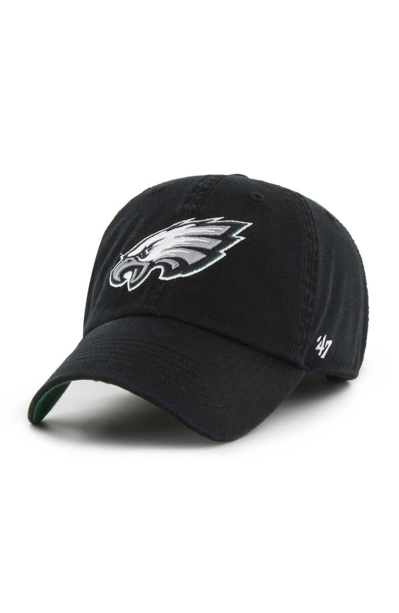 '47 Men's '47 Black Philadelphia Eagles Sure Shot Franchise Fitted Hat, Alternate, color, 