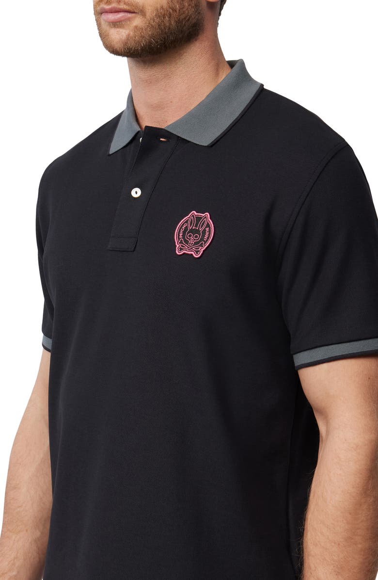 Psycho Bunny Switzer Tipped Pima Cotton Piqué Polo, Alternate, color, 