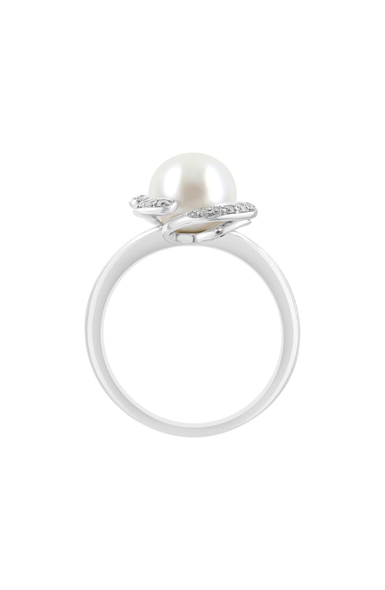 EFFY Freshwater Pearl & Diamond Pavé Ring, Alternate, color, White