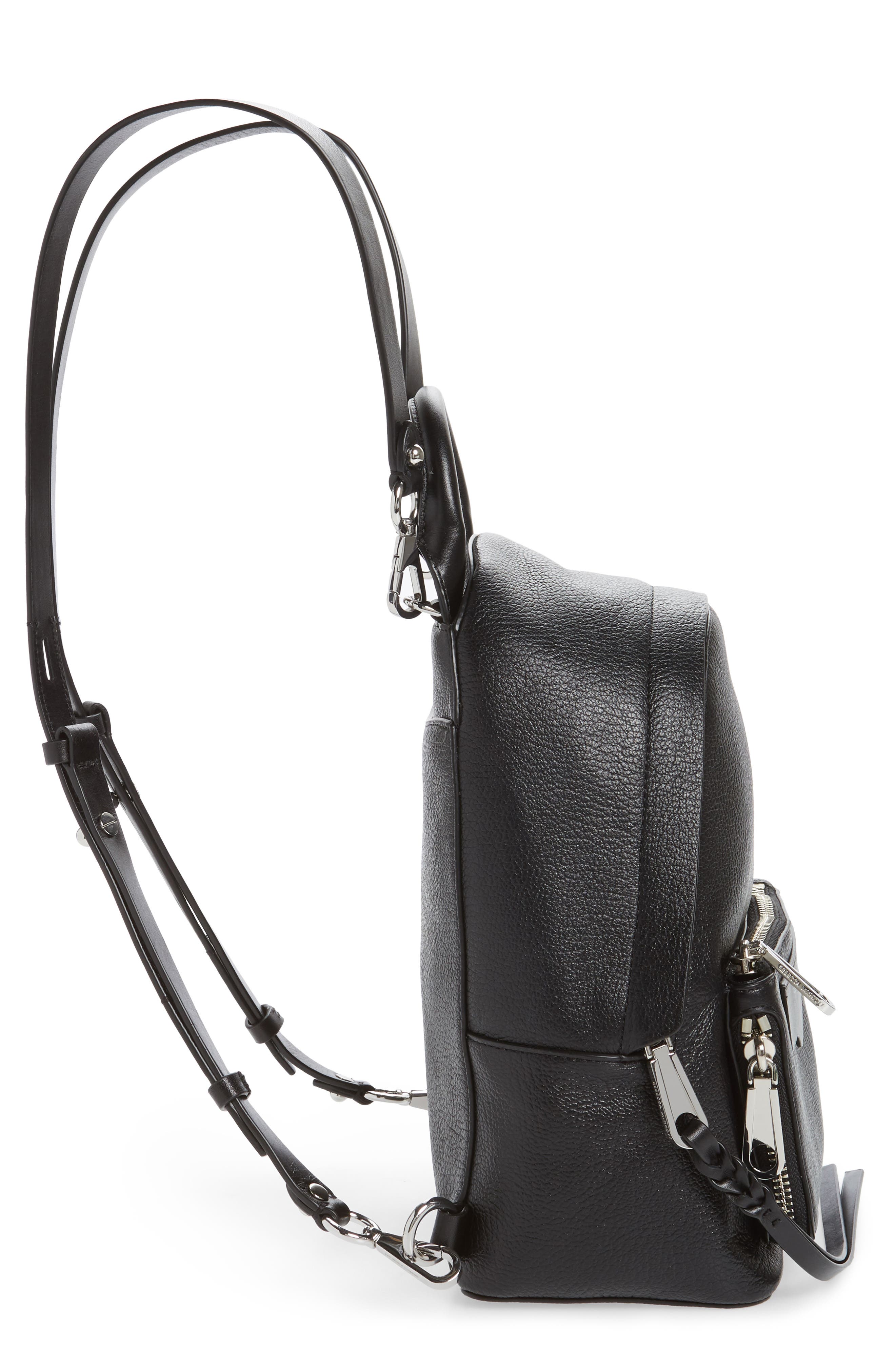 Rebecca Minkoff Mini Emma Convertible Leather Backpack, Alternate, color, 