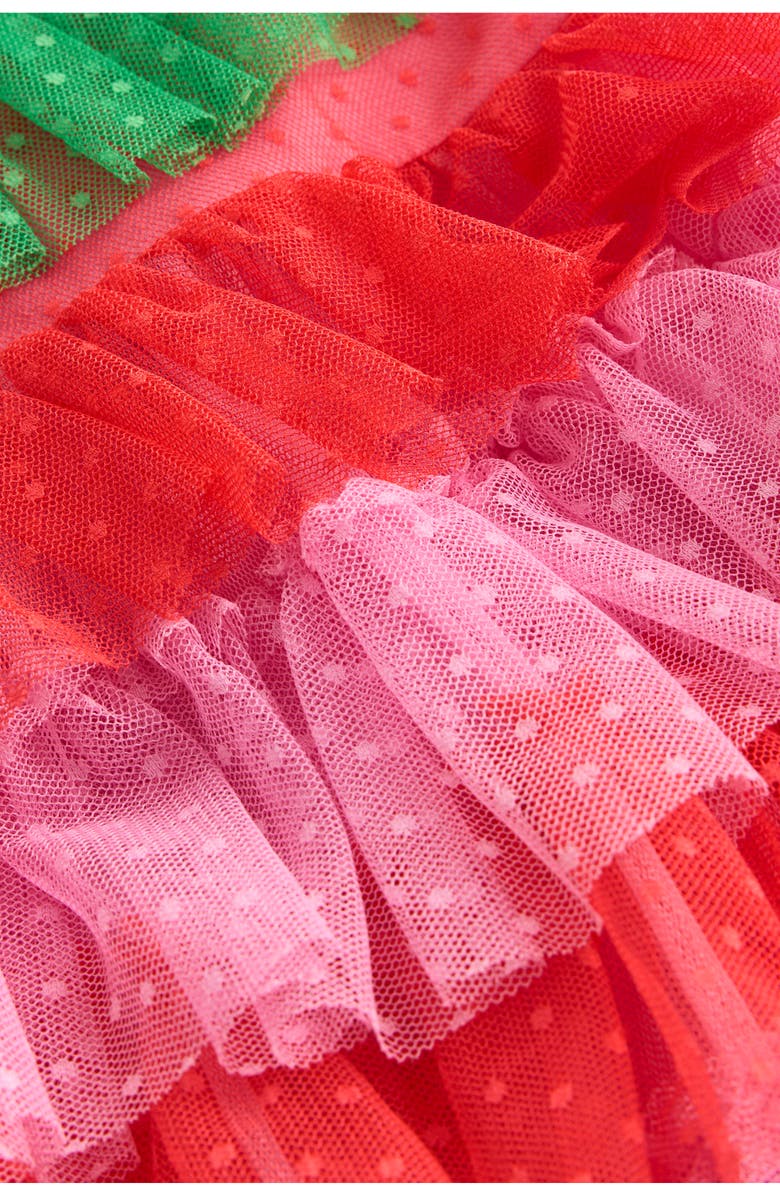 Mini Boden Strawberry Tiered Tulle Dress, Alternate, color, 