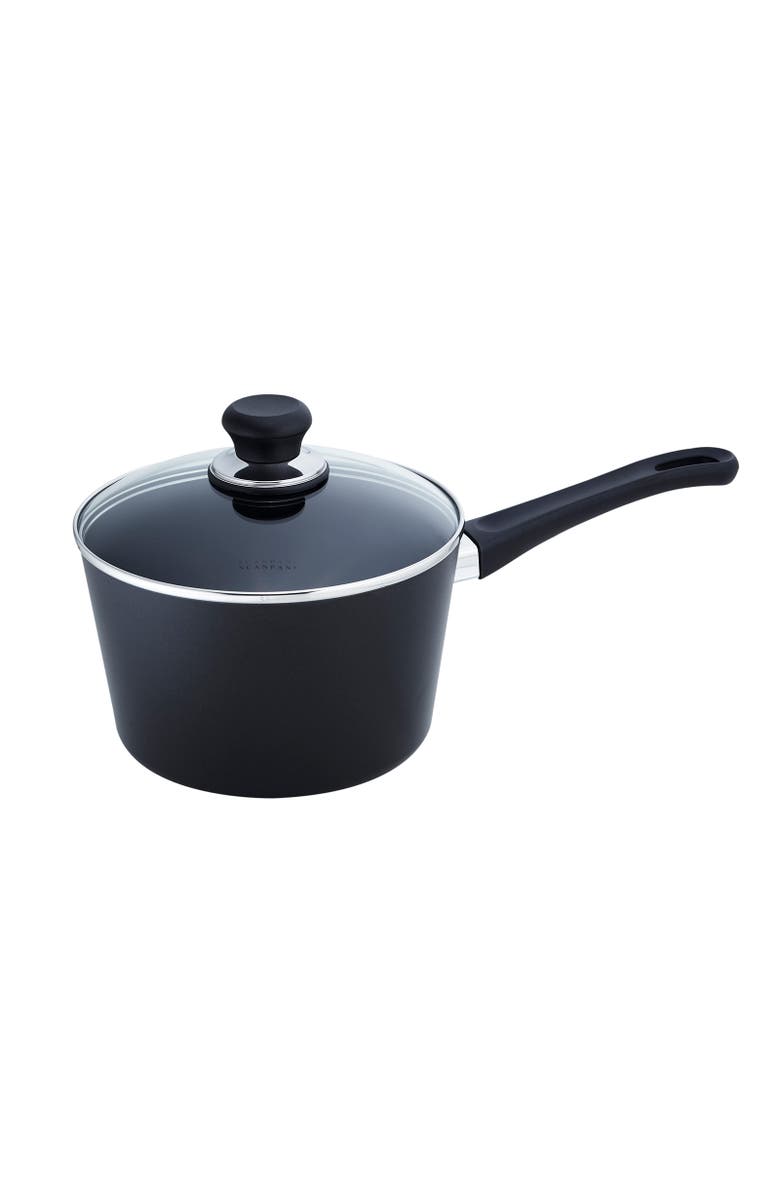 Scanpan Classic 3 Quart Covered Saucepan, Main, color, Black