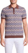PAISLEY & GRAY Trim Fit Zigzag Knit Polo