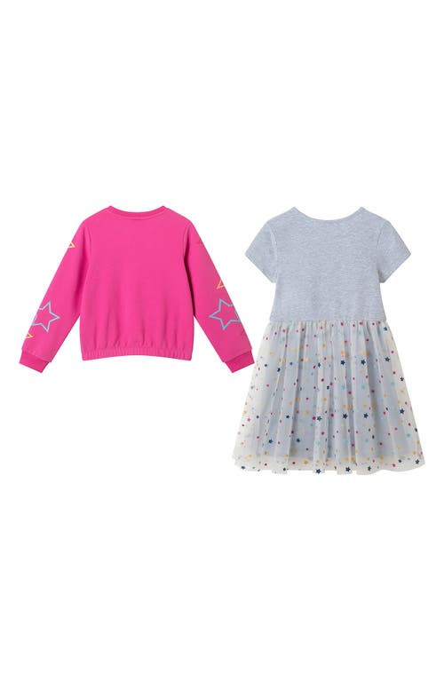 Andy & Evan Kids' Star Pullover & Tutu Dress Set In Pink