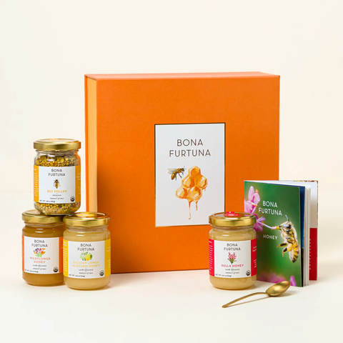 Taste of Italy Naturally Infused Raw Honey Set by Bona Furtuna