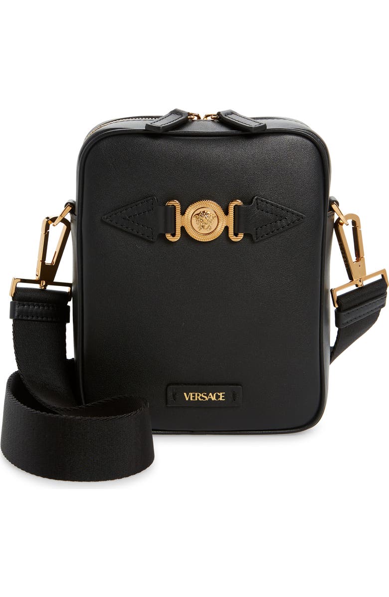 Versace Biggie Medusa Coin Phone Crossbody Bag, Main, color,