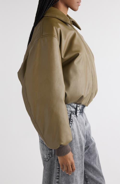 Acne Studios Onnea Coated Bomber Jacket In Brown