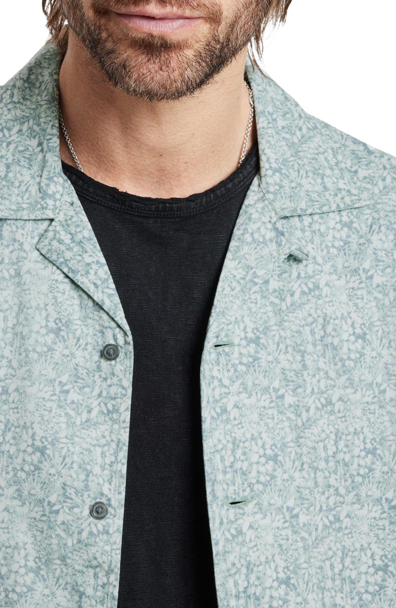John Varvatos Danny Jungle Print Camp Shirt, Alternate, color,