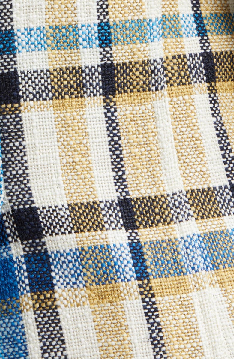 Smythe Cutaway Plaid Linen & Cotton One-Button Blazer, Alternate, color,