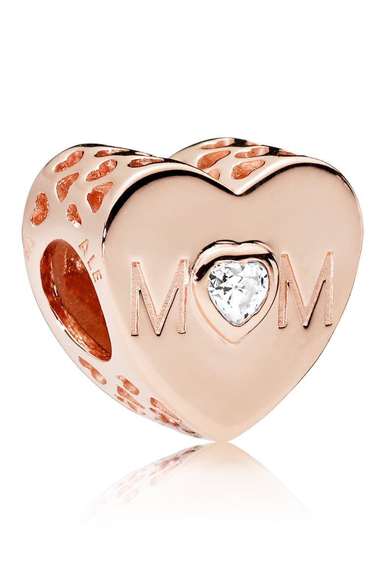 Rose Mother Heart Charm, Main, color, ROSE GOLD