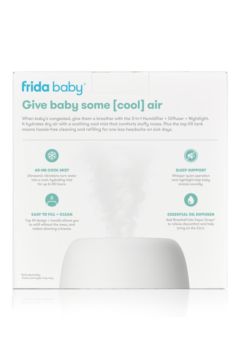 3-in-1 Cool Mist Humidifier, Alternate, color, WHITE