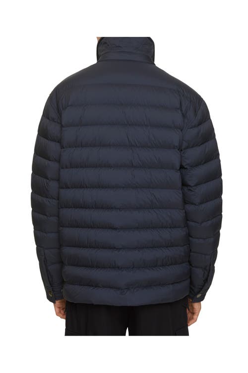 Burberry Padded Button-up Jacket In Blue