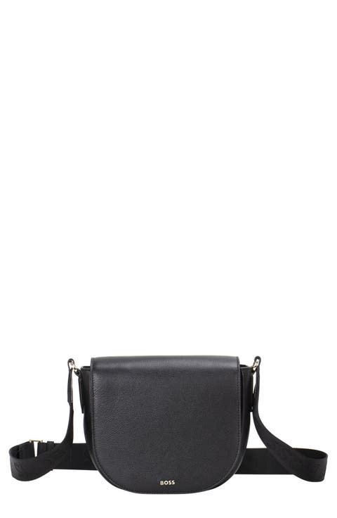Alyce Flap Leather Crossbody Bag