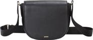 BOSS Alyce Flap Leather Crossbody Bag