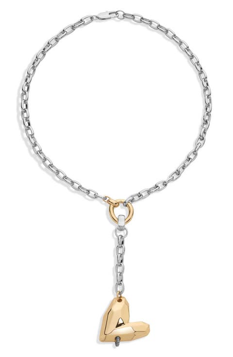 Con Amor Heart Lariat Necklace