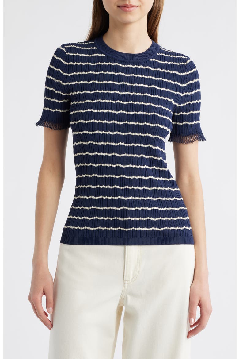 Chiara Crewneck Rib Sweater, Main, color, INDGO