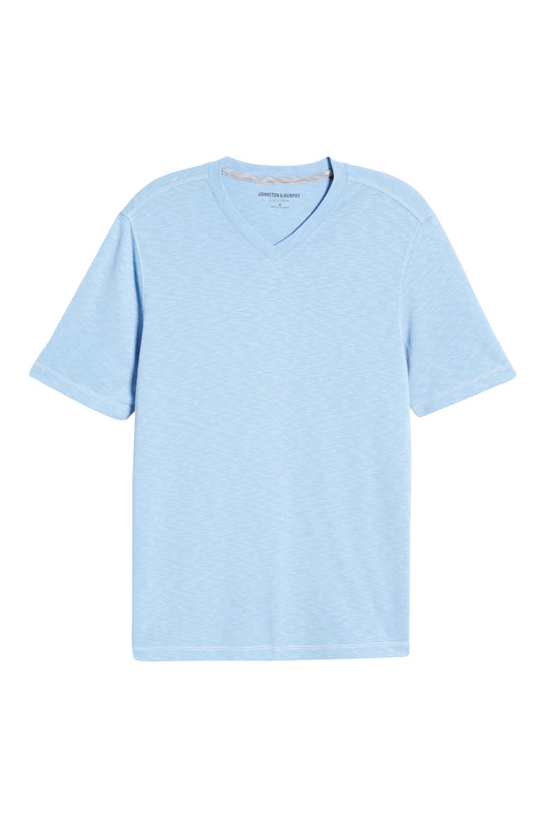 Slub V-Neck T-Shirt, Alternate, color, LIGHT BLUE