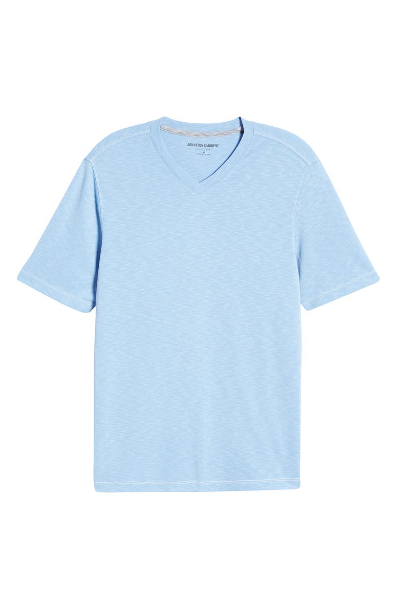 Johnston & Murphy Slub V-Neck T-Shirt, Alternate, color, 