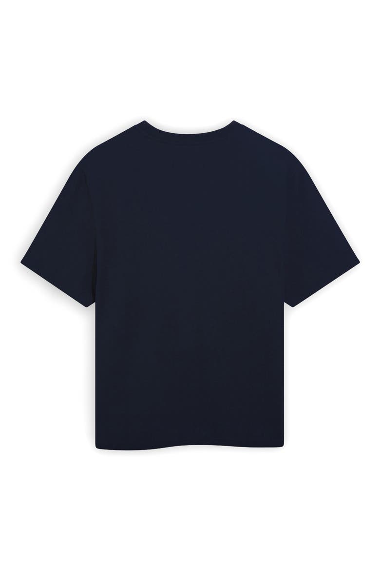 Dean Boxy Textured Organic Cotton T-Shirt, Alternate, color, NAVY