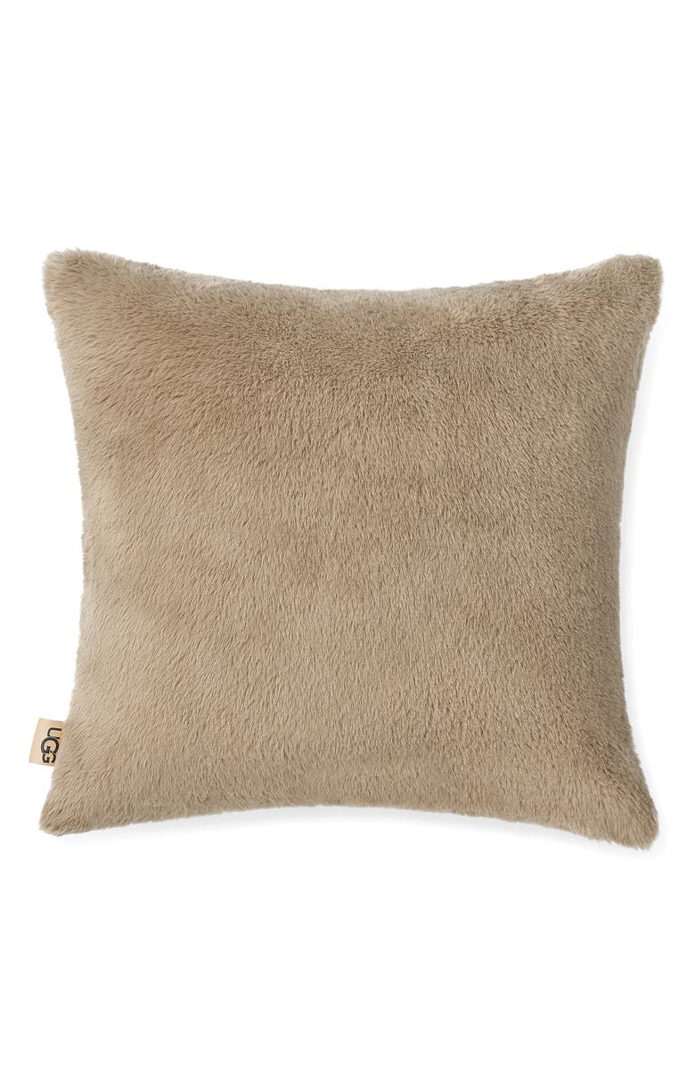 UGG<sup>®</sup> Lanai Faux Fur Accent Pillow, Main, color, Bluff