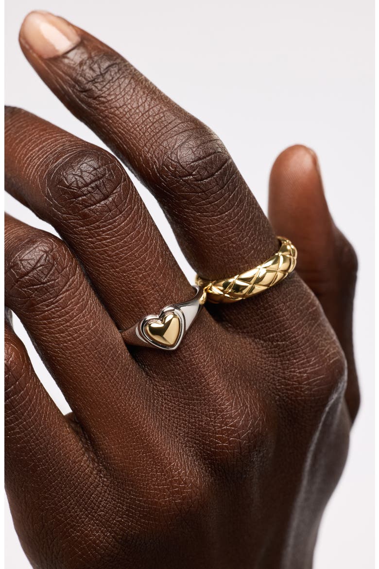Elysia Heart Ring, Alternate, color, GOLD / SILVER