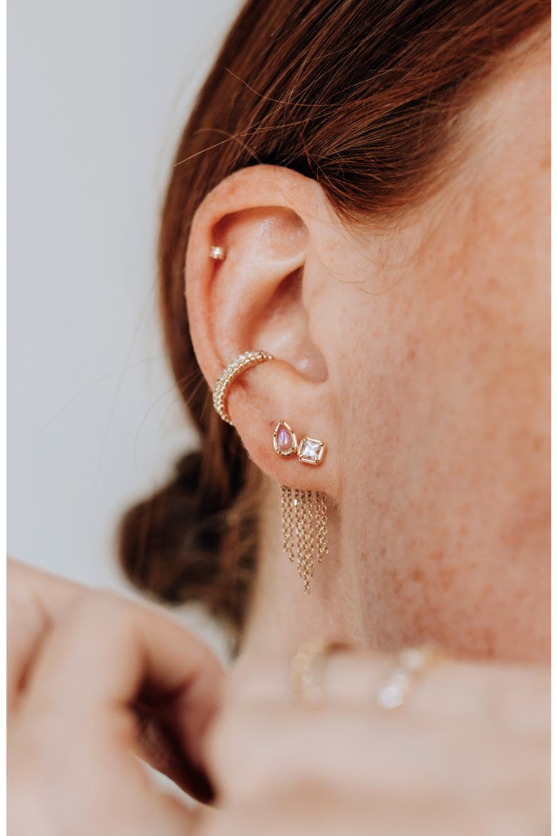 Mélia Toi et Moi Stud Earrings, Alternate, color, YELLOW GOLD