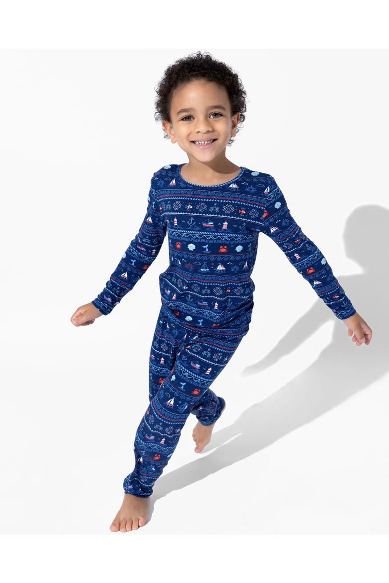 Kids' Sail Away Fair Isle Set of 2 Piece Pajamas, Alternate, color, Sail Away Fair Isle