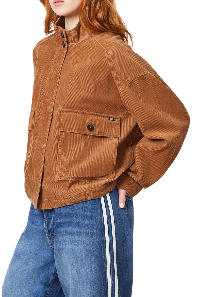 Corduroy Cropped Utility Jacket, Alternate, color, THRUSH