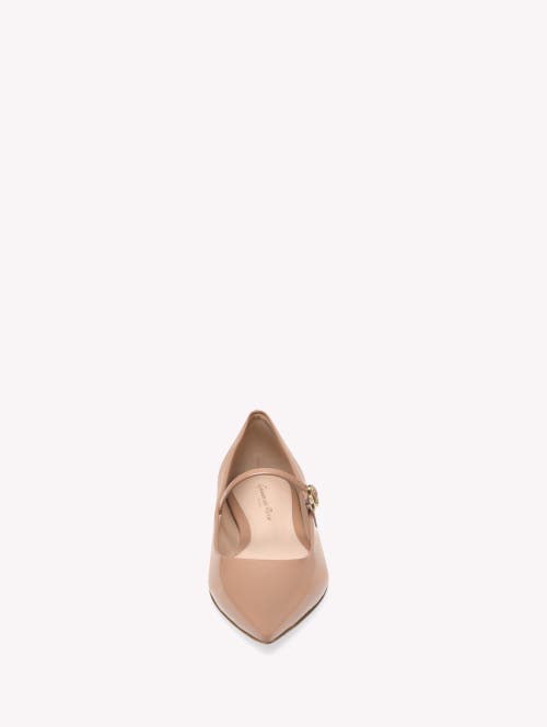 Shop Gianvito Rossi Ribbon Jane Ballerina In Pink Leather