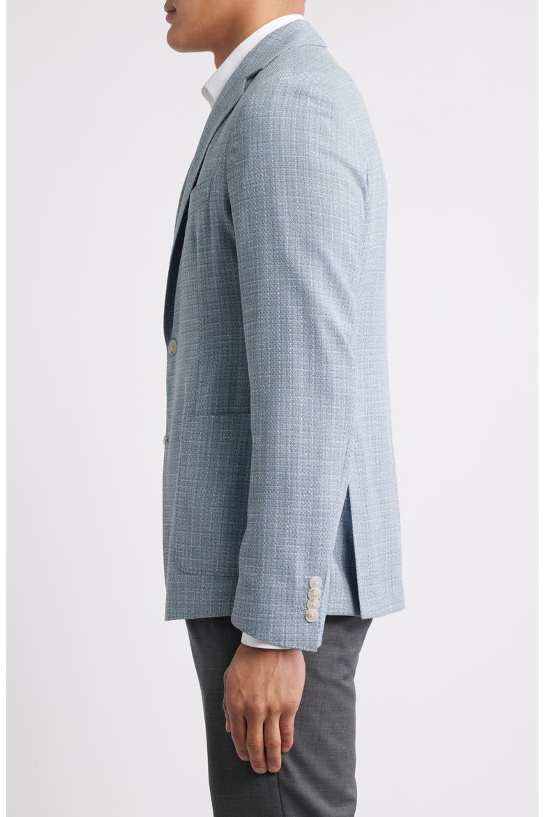 Hanry Slim Fit Textured Light Blue Sport Coat, Alternate, color, DARK BLUE