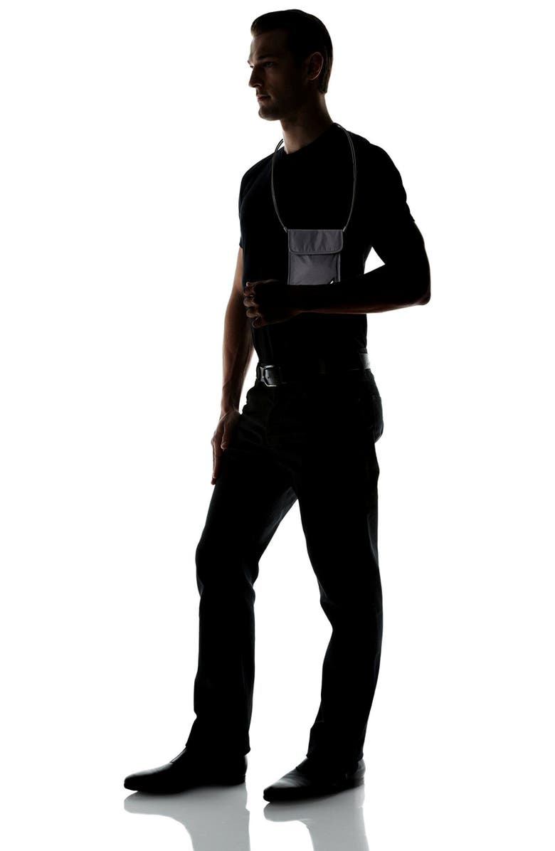 PACSAFE Coversafe X75 Anti-theft RFID Blocking Neck Pouch Neutral Grey, Alternate, color, Black