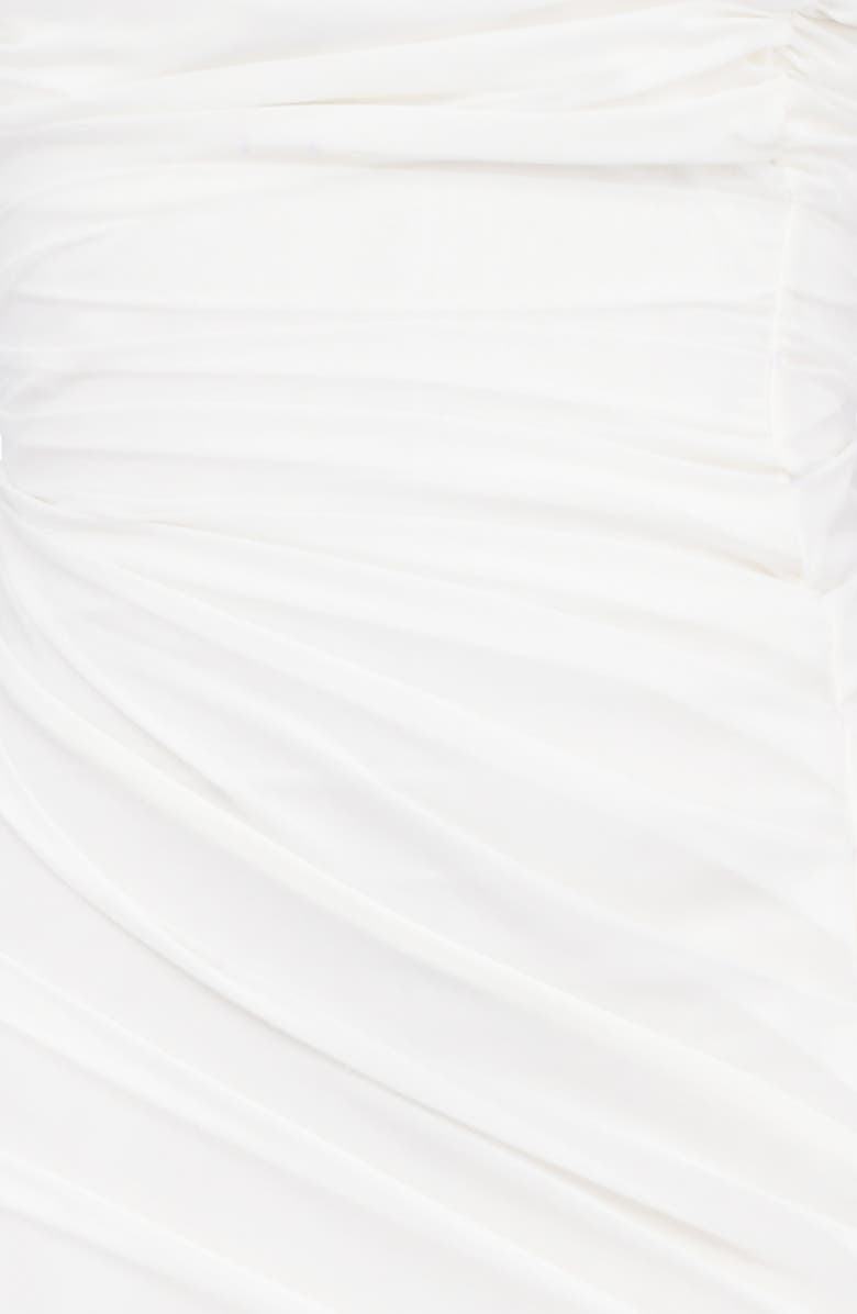 HOUSE OF CB Pearla Ruched Georgette Cocktail Dress, Alternate, color, Ivory