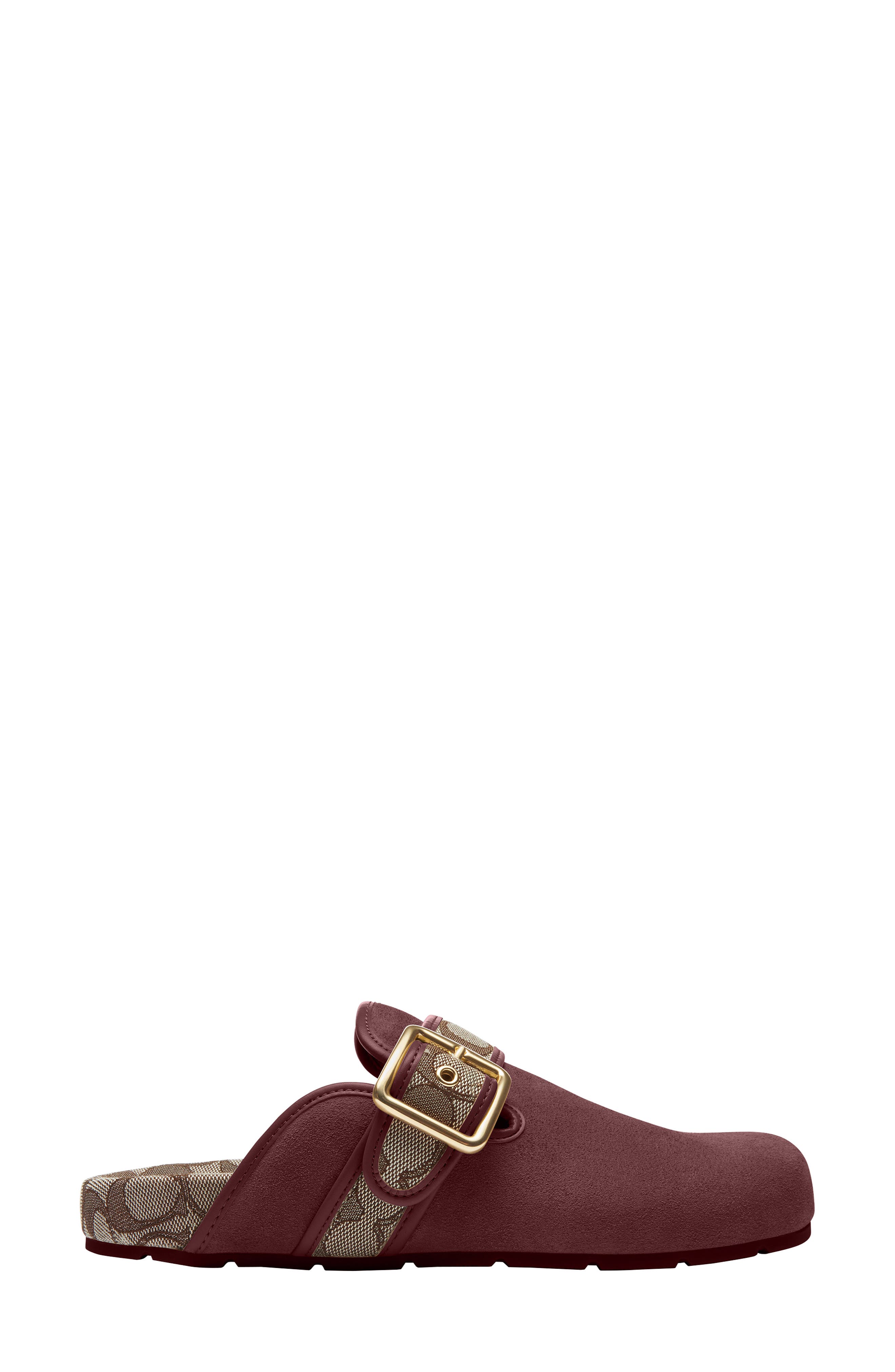 COACH Archival Buckle Mule, Alternate, color, Merlot