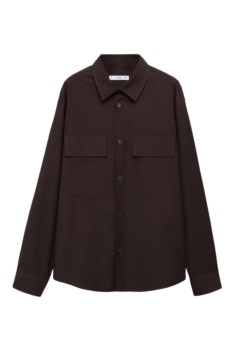 Slim Fit Chest Pocket Button-Up Shirt, Alternate, color, CHOCOLATE