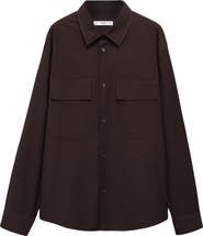 MANGO Slim Fit Chest Pocket Button-Up Shirt