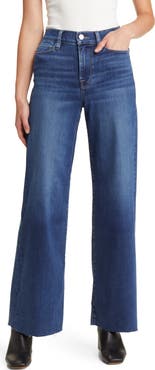 FRAME Le Slim Palazzo Raw Hem High Waist Wide Leg Jeans