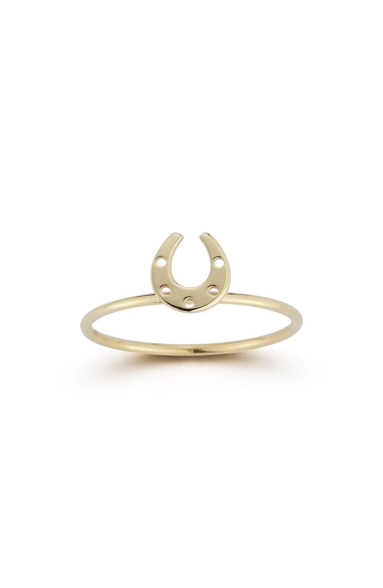 Ember Fine Jewelry Horseshoe Ring, Main, color, Gold