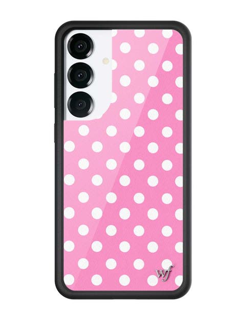 Polka Dot | Pink and White Samsung Galaxy S25/S25 Edge/S25 Plus/S25 Ultra Case