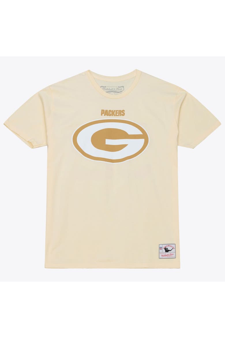 Men's Mitchell & Ness Reggie White Cream Green Bay Packers Sandman Name & Number T-Shirt, Alternate, color, Cream