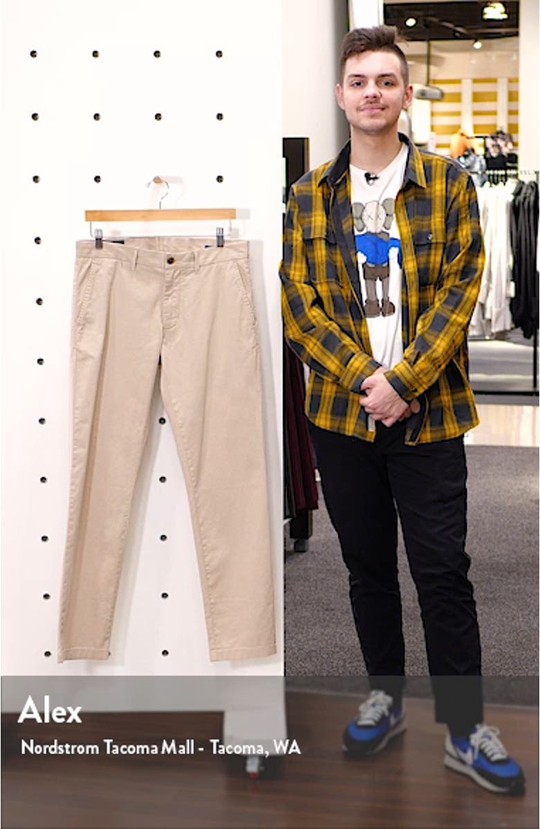 Ballard Slim Fit Peached Twill Chino Pants, sales video thumbnail